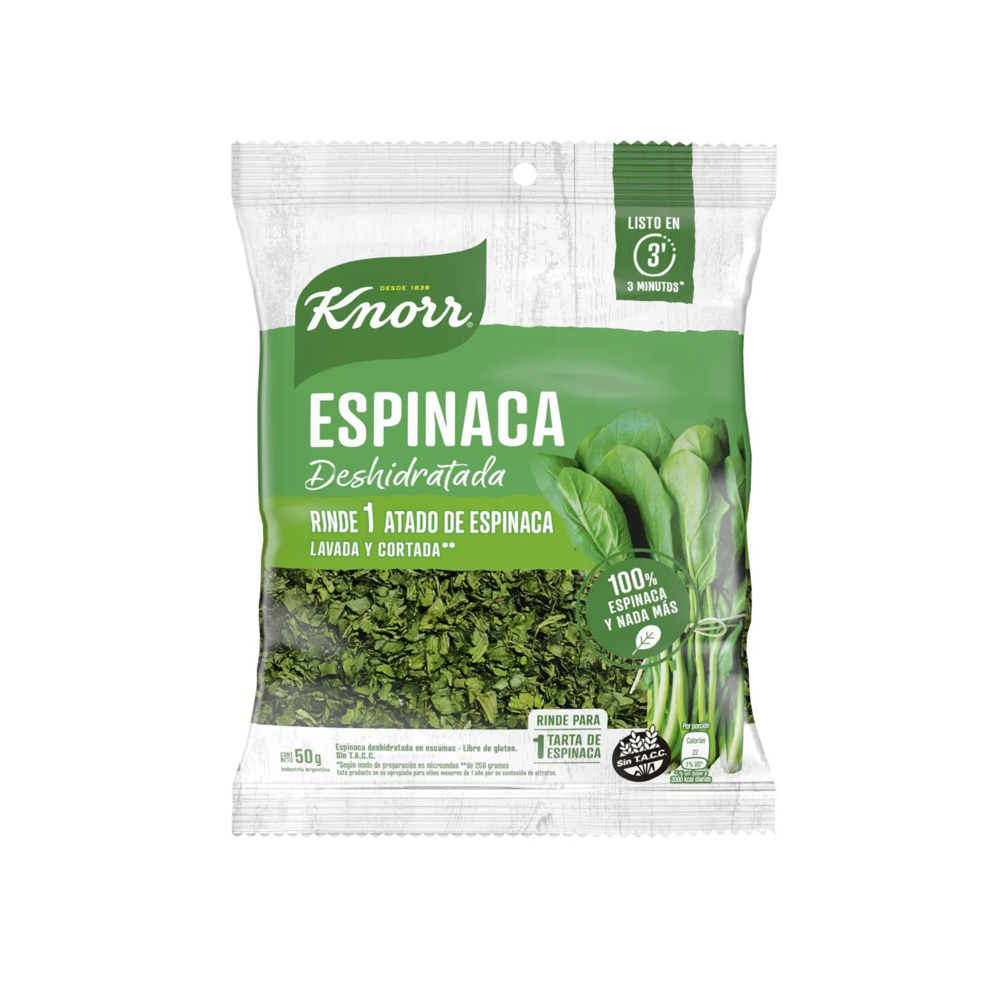 Espinaca Deshidratada Knorr 50 Grs