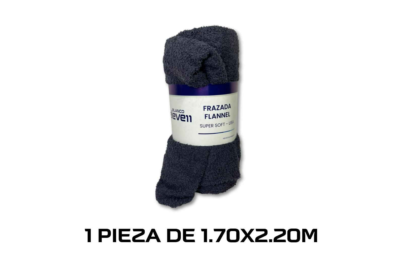 FRAZADA FRANNEL - BLANCO ELEVEN