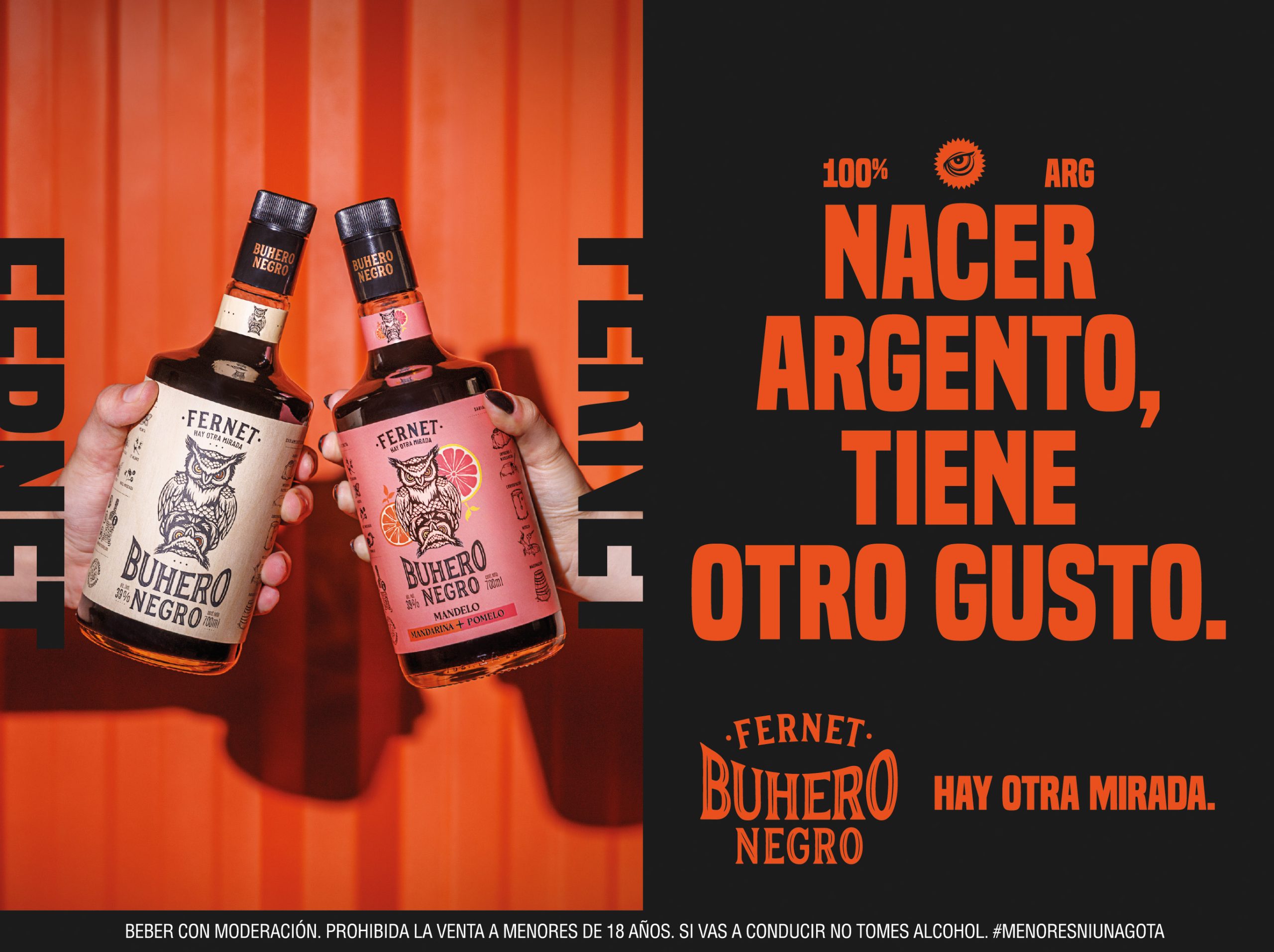 Fernet Mandelo Mandarina+Pomelo Buhero Negro 450 cc
