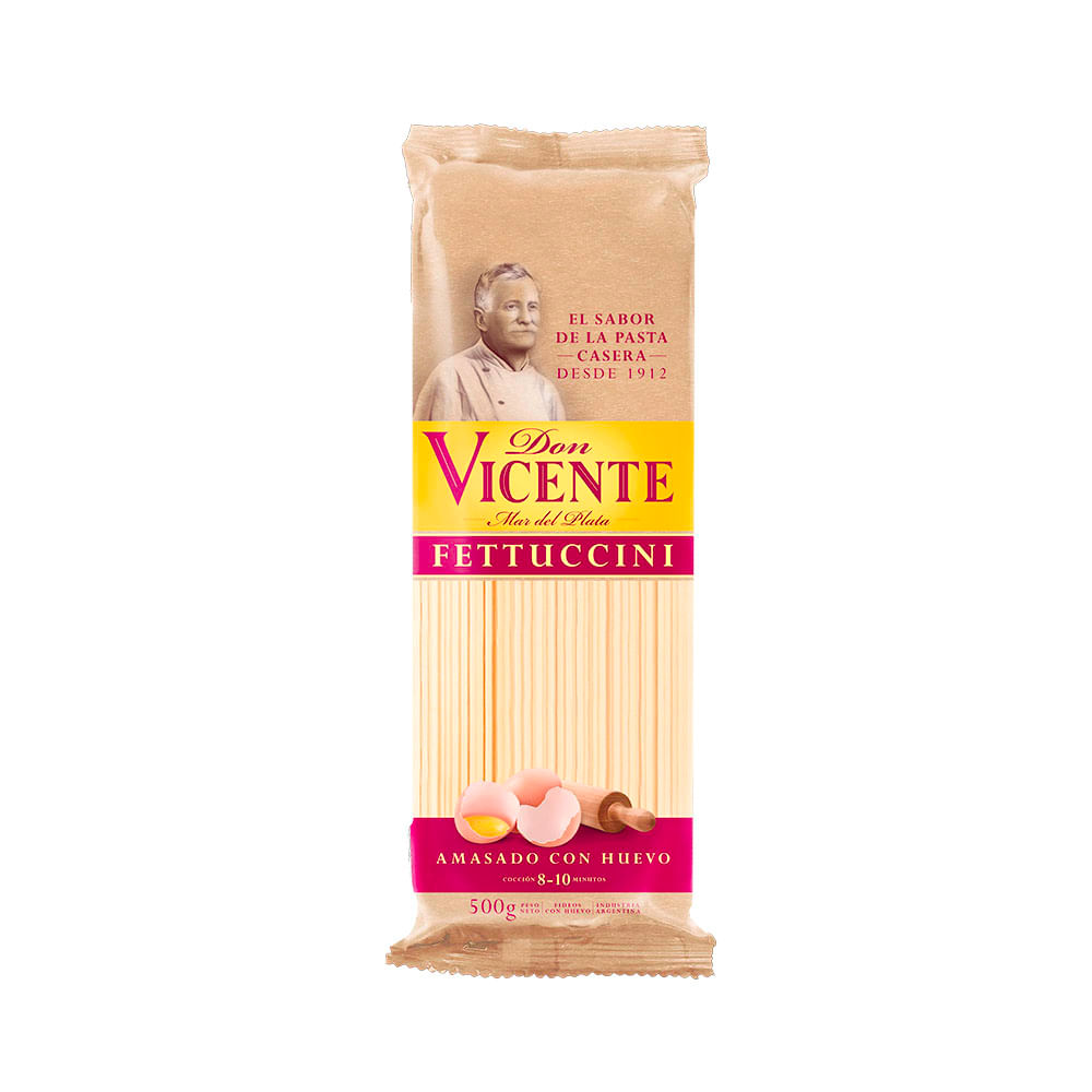 Fideos Fettuccini Nva.Etiqueta Don Vicente 500 Grs