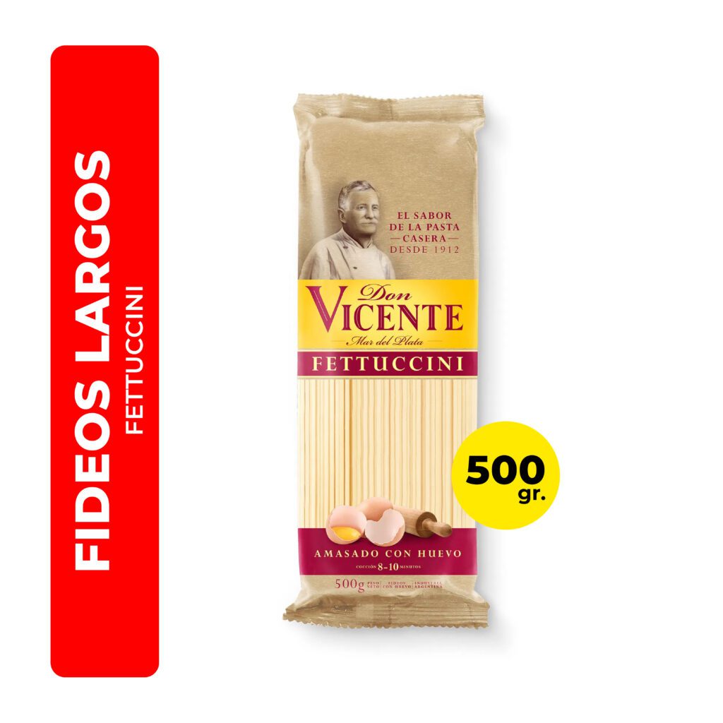 Fideos Fettuccini Zapallo y Zanahoria Don Vicente 500 Grs