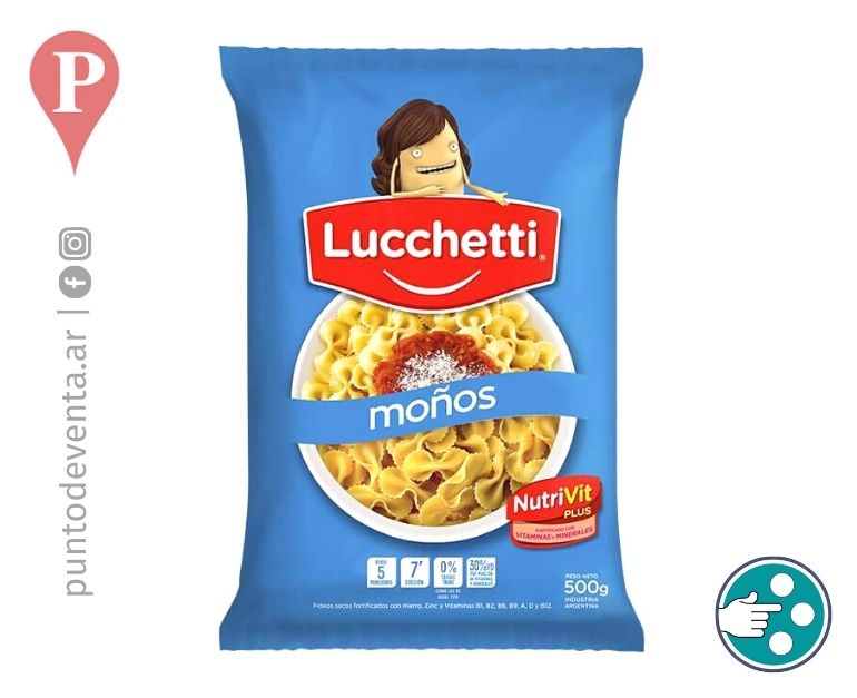 Fideos Moños Super Lucchetti 500 Grs