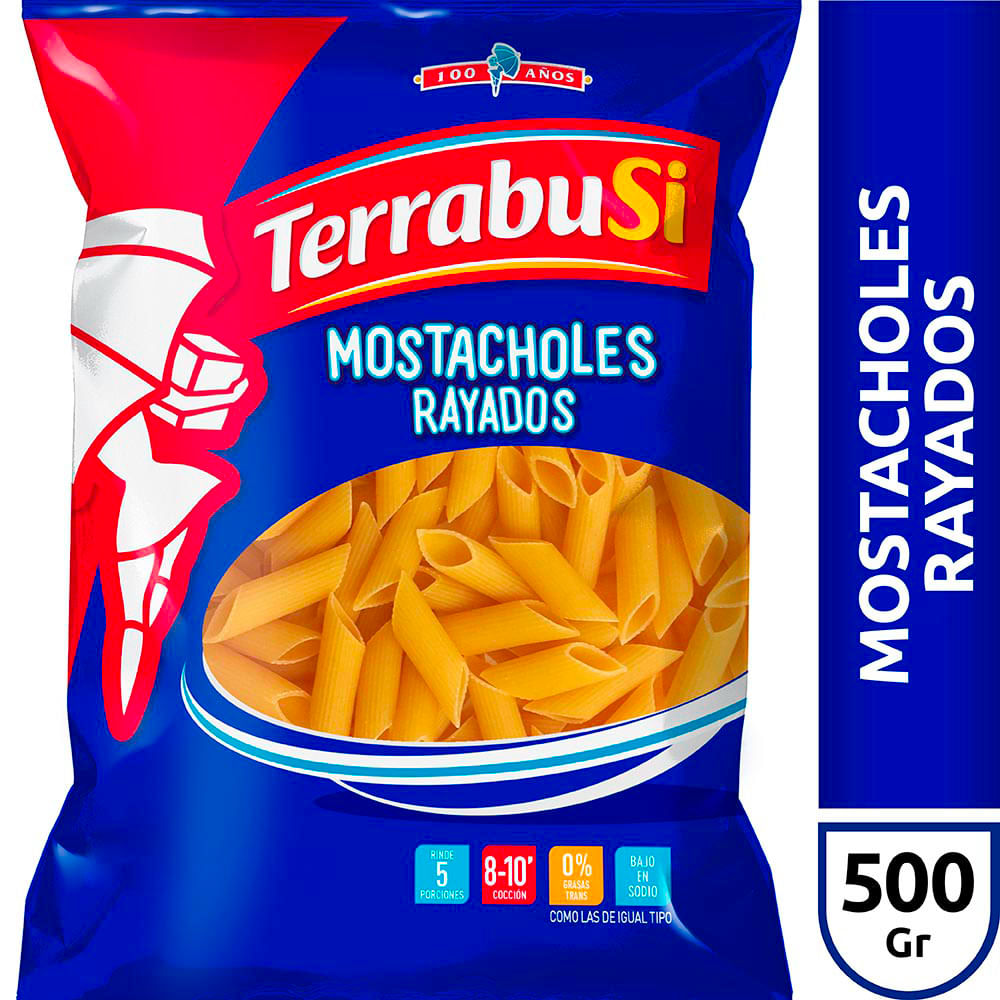 Fideos Mostachol Rayado Terrabusi 500 Grs
