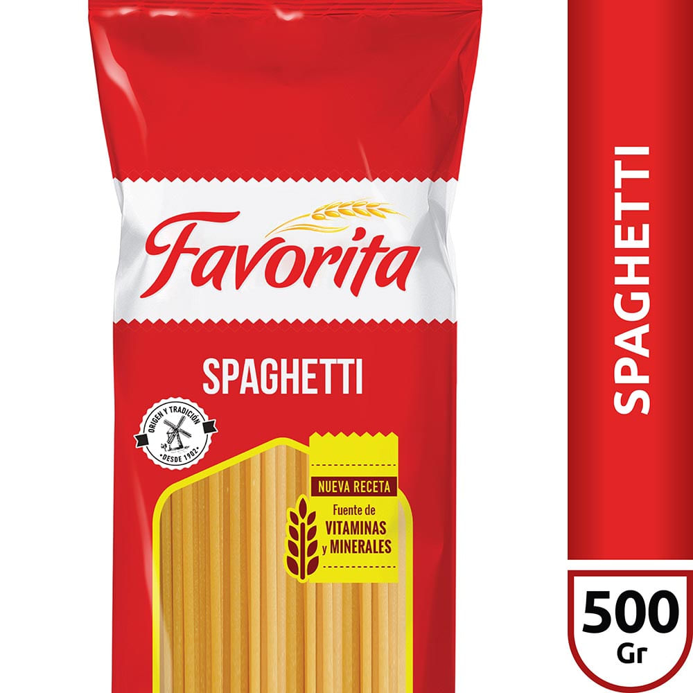 Fideos Spaghetti Favorita 500 Grs
