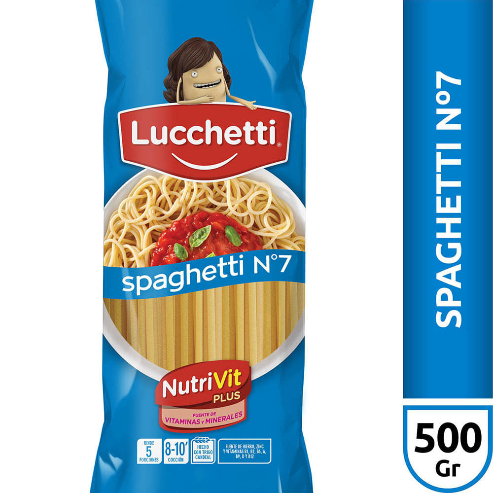 Fideos Spaghetti N°7 Lucchetti 500 Grs