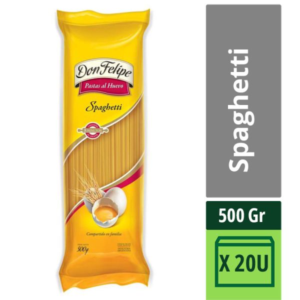Fideos Spaguetti Al Huevo Nvo. Don Felipe 500 Grs