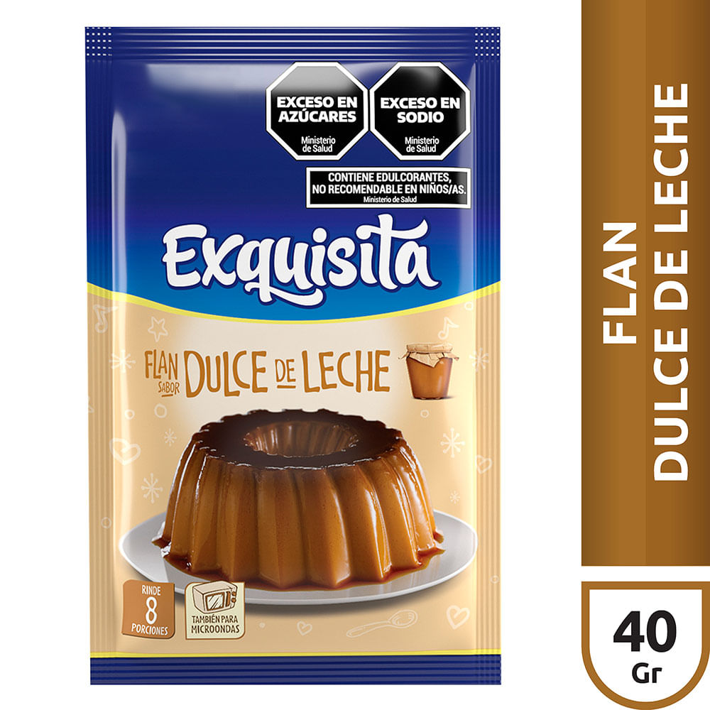 Flan Dulce de Leche Exquisita 40 Grs