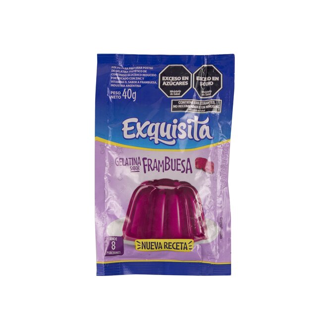 Gelatina Frambuesa Exquisita 40 Grs