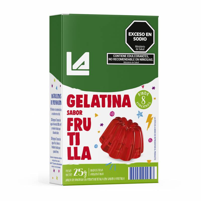 Gelatina Frutilla en Sobres Exquisita 40 Grs