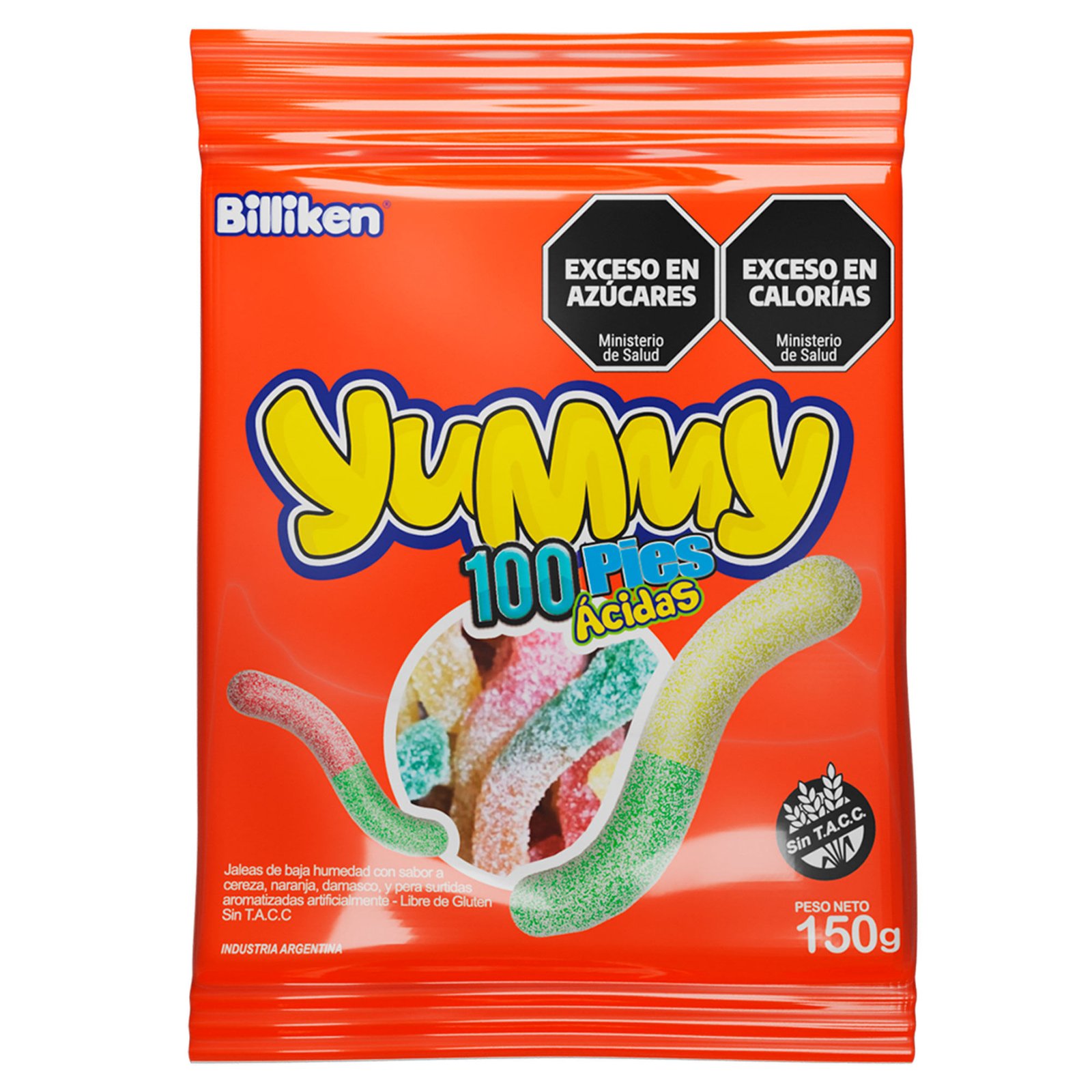 Gomitas 100Pies Acidas Yummy 150 Grs