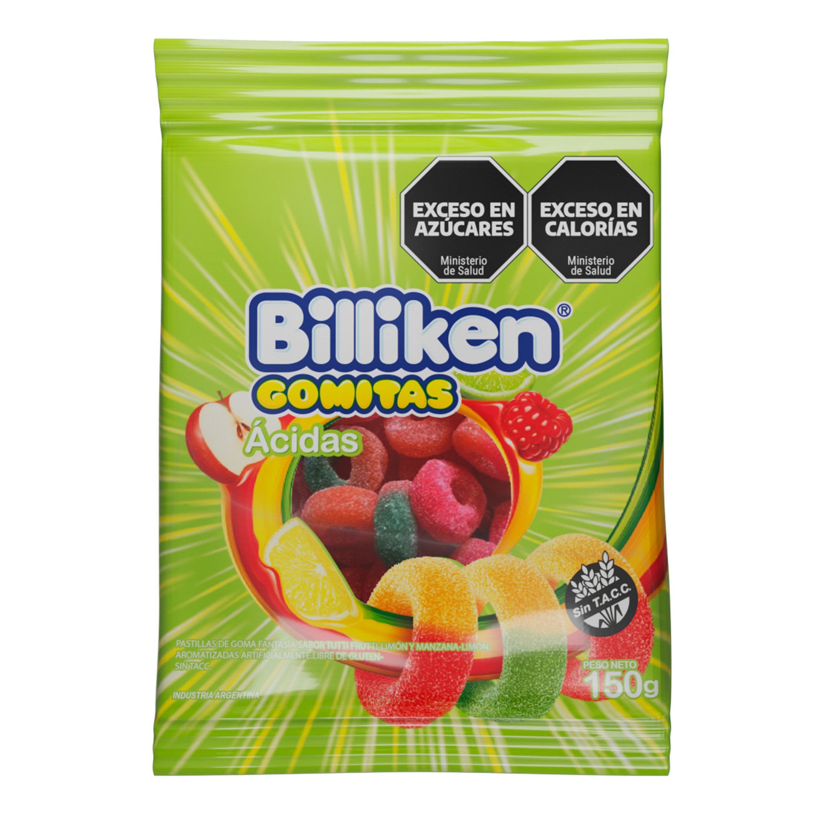 Gomitas Acidas Billiken 150 Grs