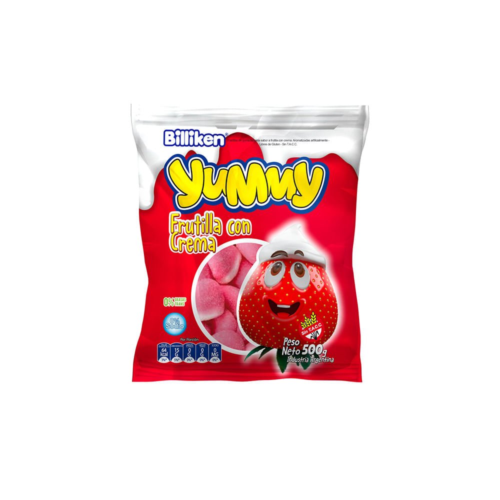 Gomitas Frutillas C/Crema Yummy 150 Grs