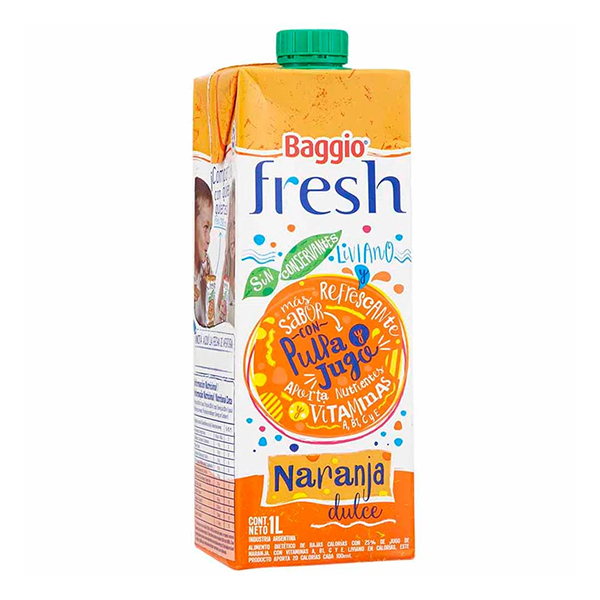 Jugo Fresh Naranja Dulce Baggio 1 Lts