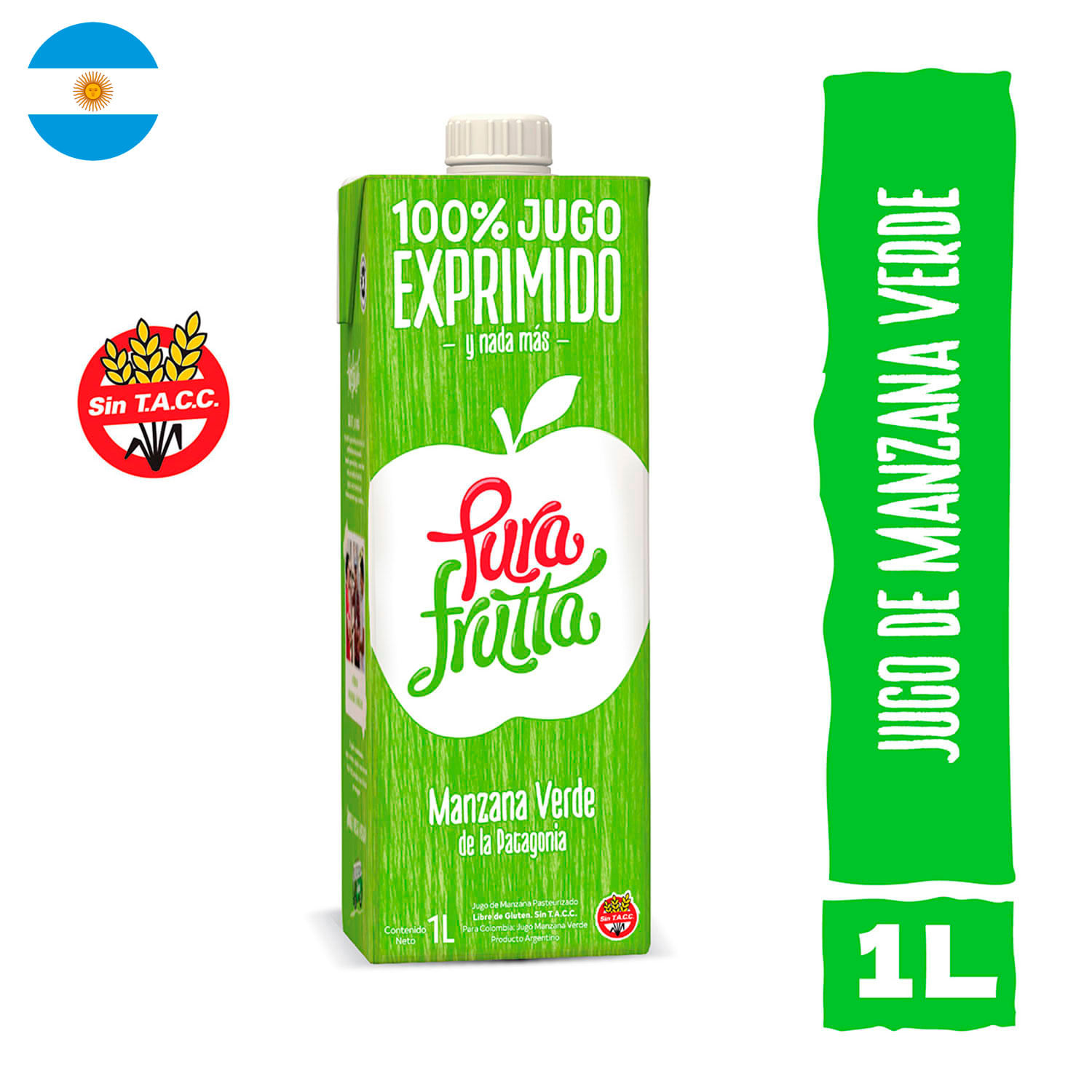 Jugo Manzana Verde Pura Frutta 1 Lts