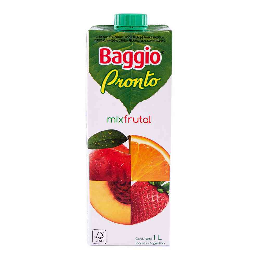 Jugo Pronto Mix Frutal Baggio 1 Lts
