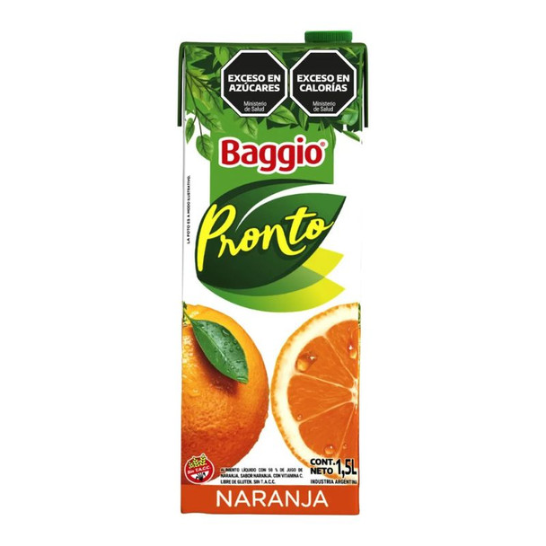 Jugo Pronto Naranja Baggio 1.500 Lts