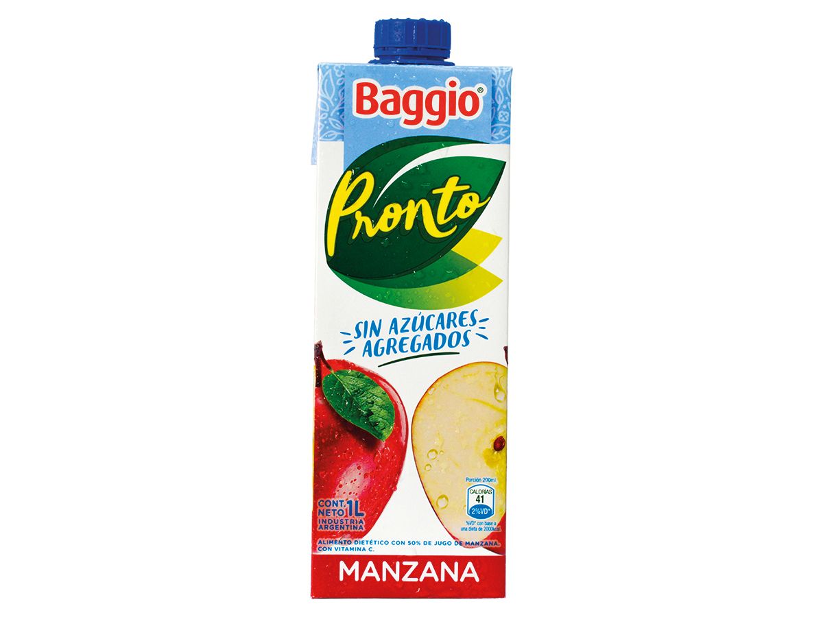 Jugo Pronto S/Azucar Manzana Baggio 1 Lts