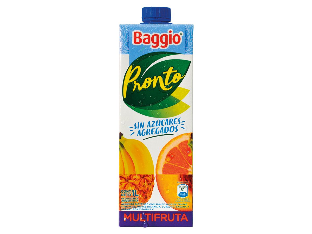 Jugo Pronto S/Azucar Multifruta Baggio 1 Lts