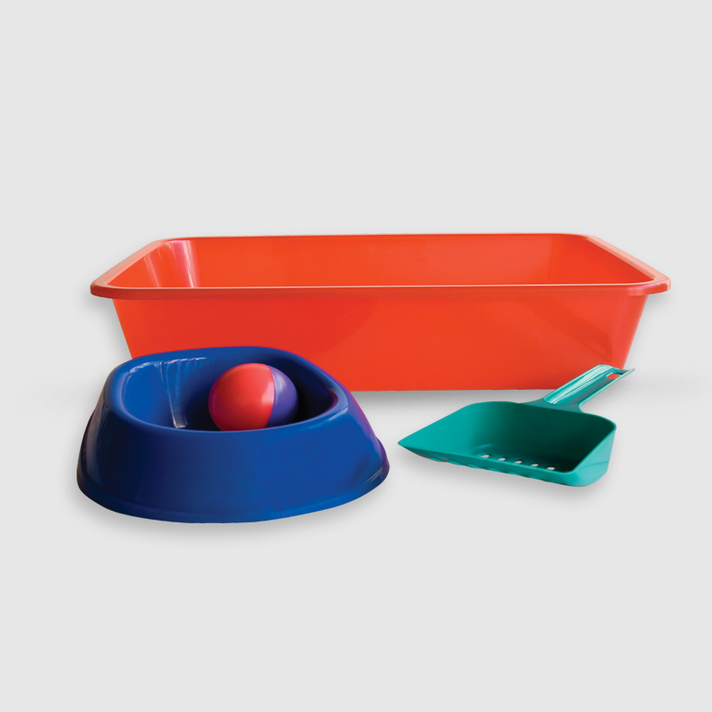 Kit Sanitario Batea+Comedero+Palita+Son Deses Plast 1 Un