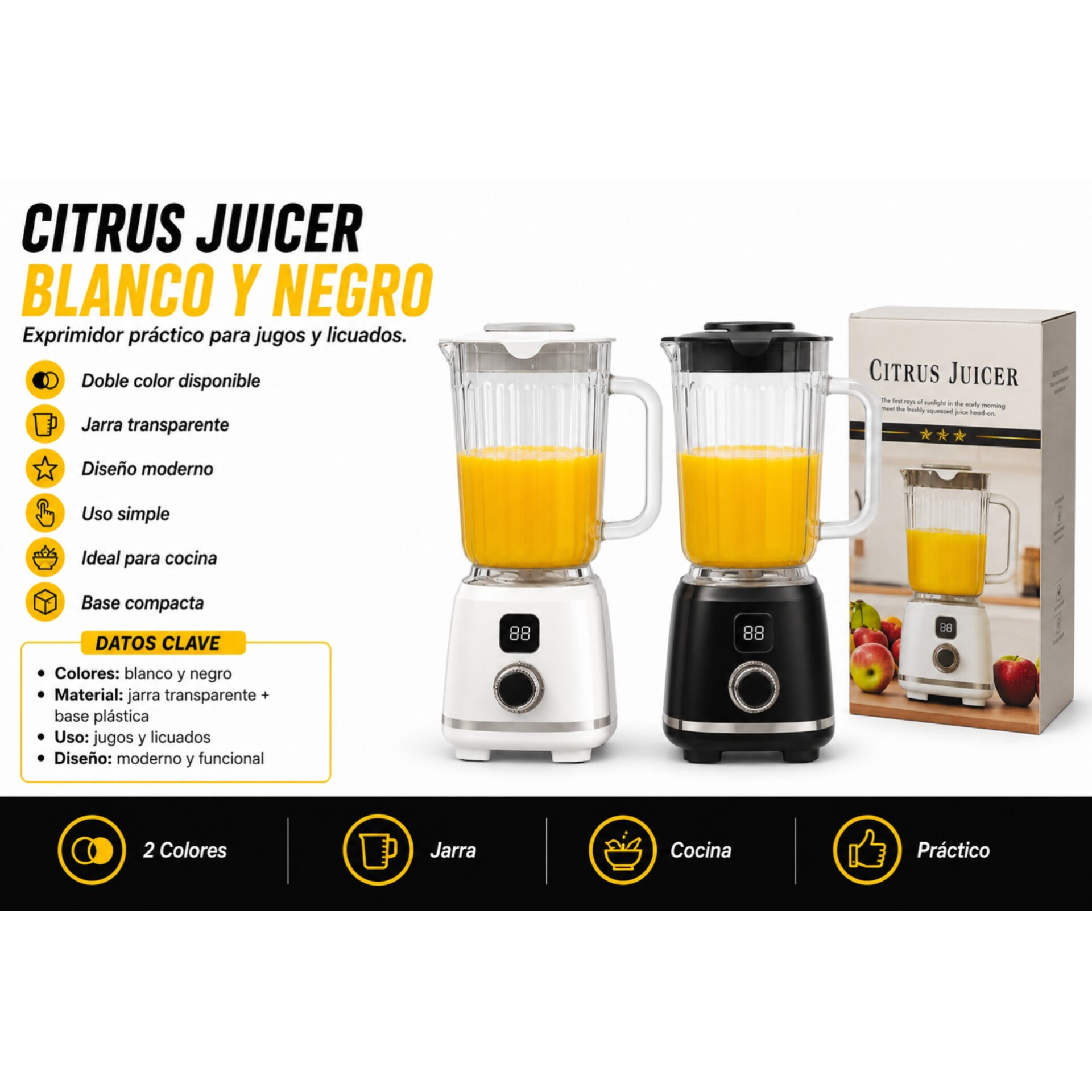 LICUADORA RETRO CITRUS JUICE - 600ML