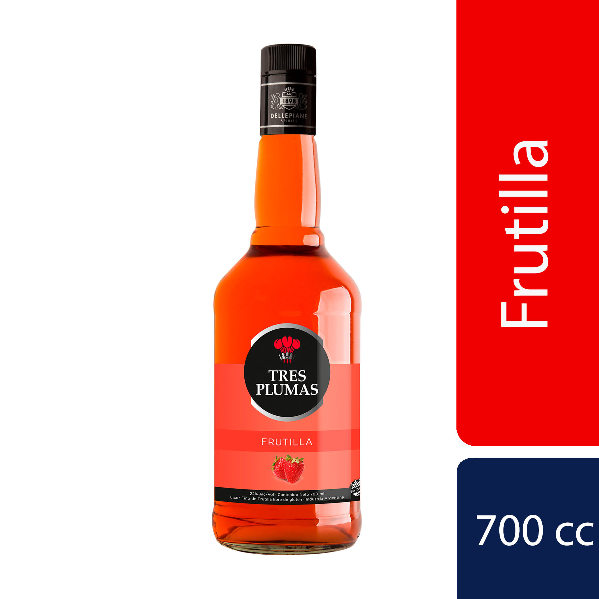 Licor Menta Tres Plumas 700 cc