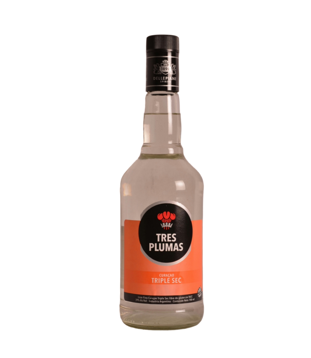 Licor Triple Sec Curacao Tres Plumas 700 cc