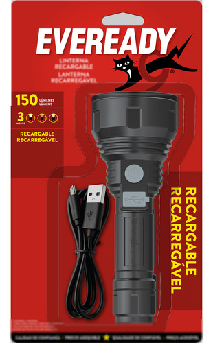 Linterna Recargable 150Lumens 3Modos Eveready 1 Un
