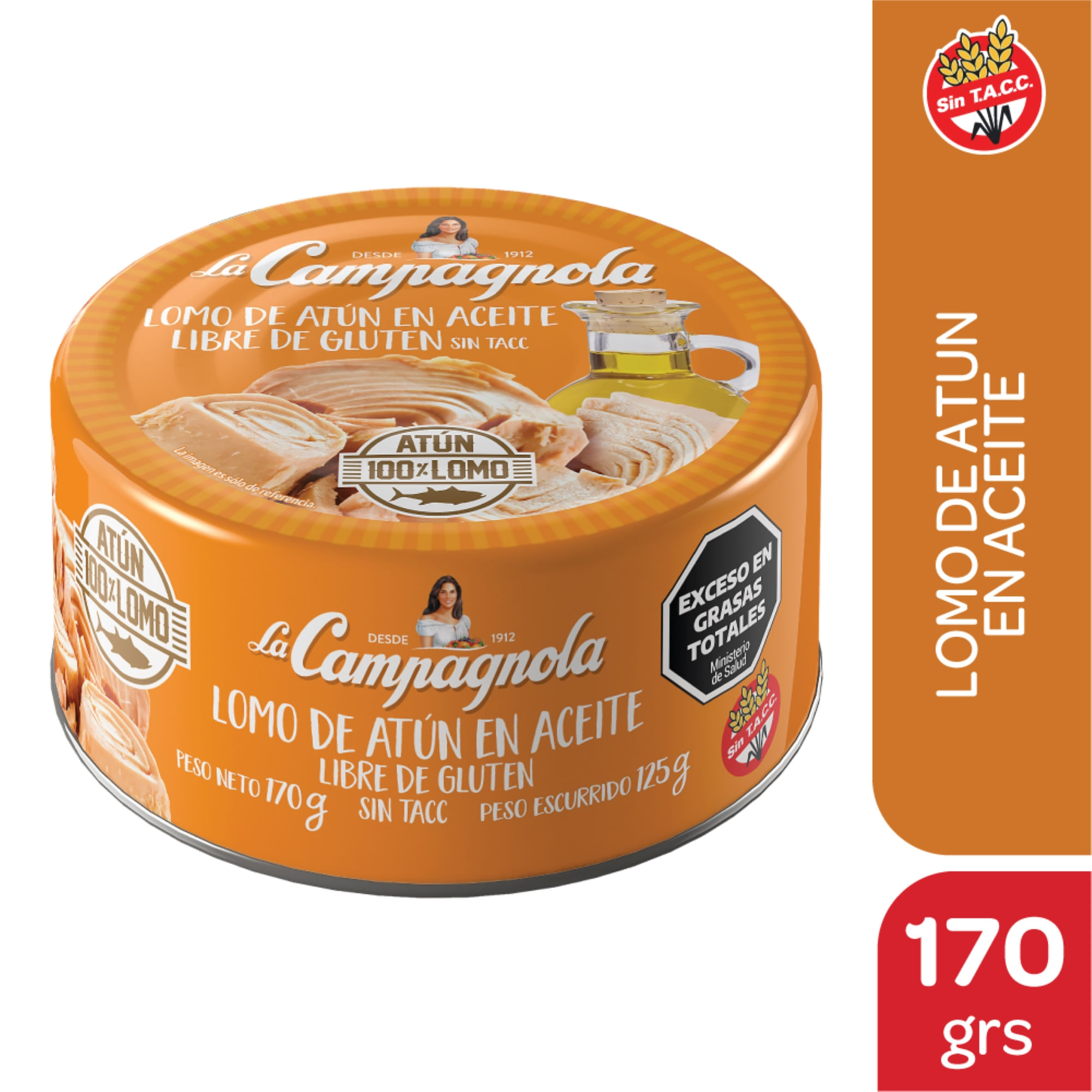 Lomo de Atun en Aceite La Campagnola 170 Grs