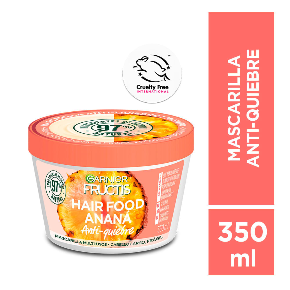 Mascara P/Cabello Hair Food Anana AntiQ Fructis 350 ml