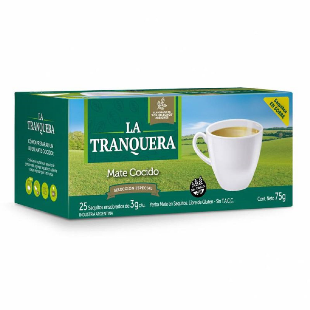Mate Cocido Sabor Tradicional La Tranquera 25 Saq