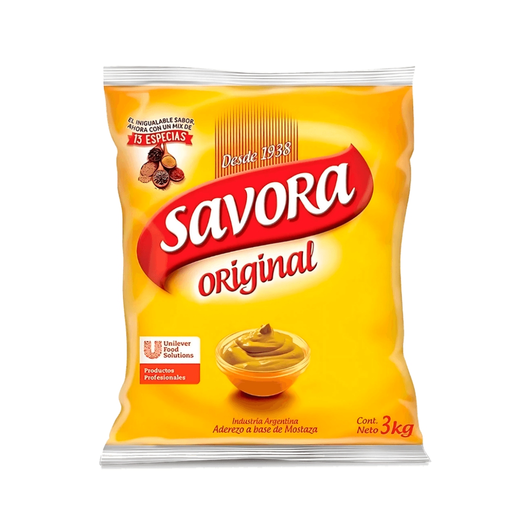 Mostaza Sachet Oct.EdS Savora 3 Kgr