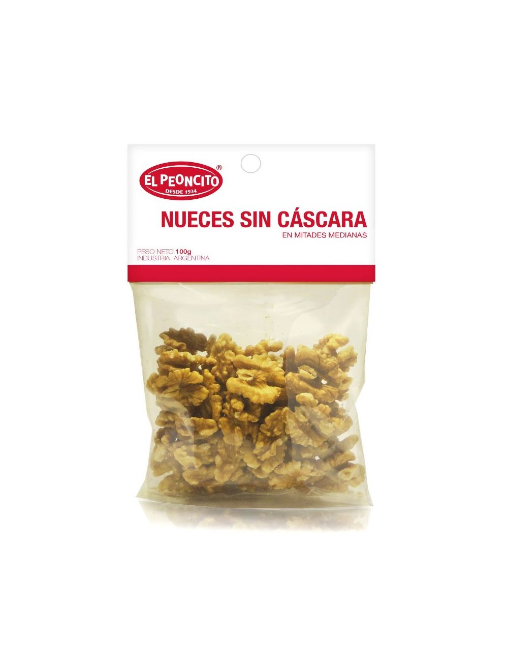 Nuez Pelada Mariposa Blanca El Peoncito 100 Grs
