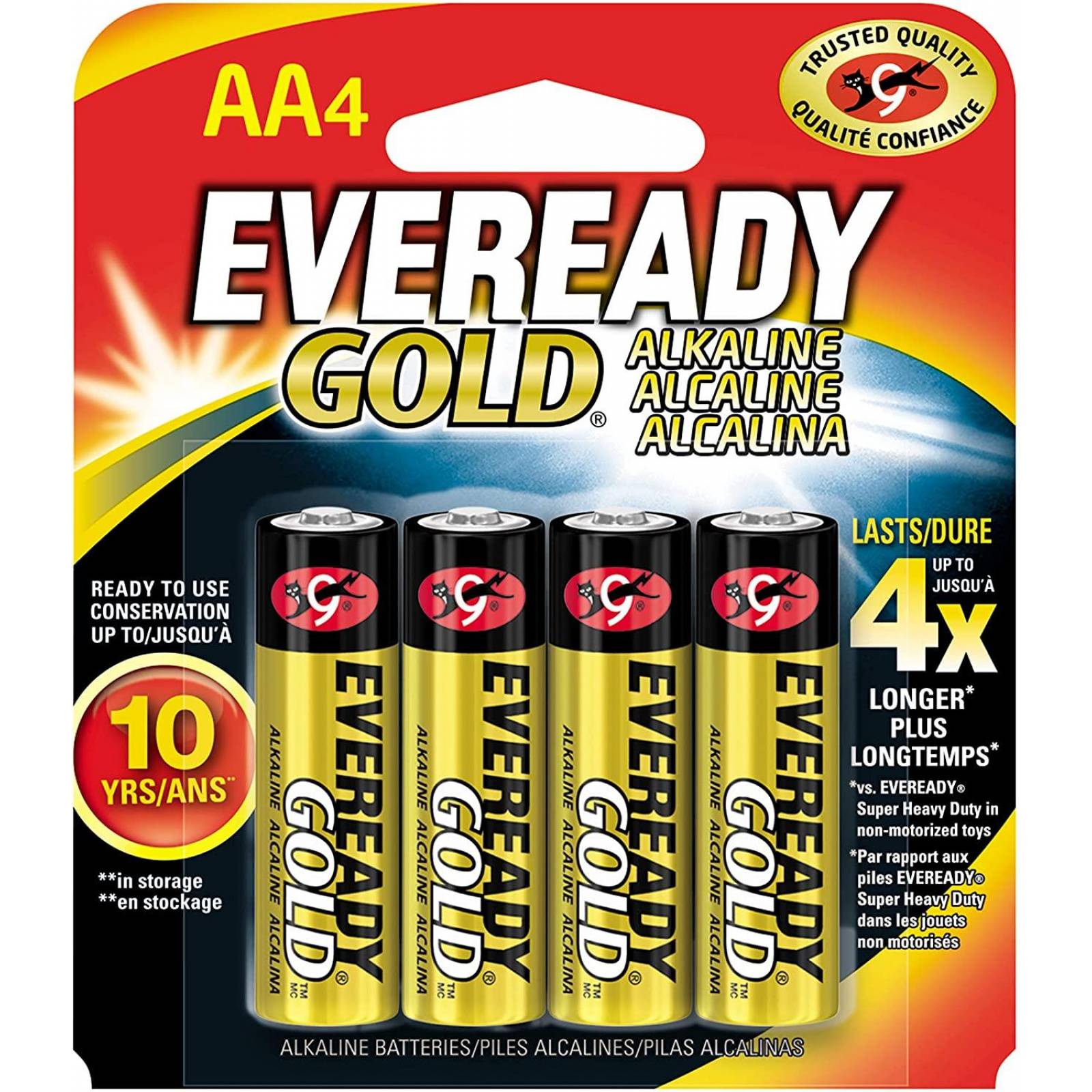 Pilas Alcalina Gold AA BP4 Eveready 4 Un