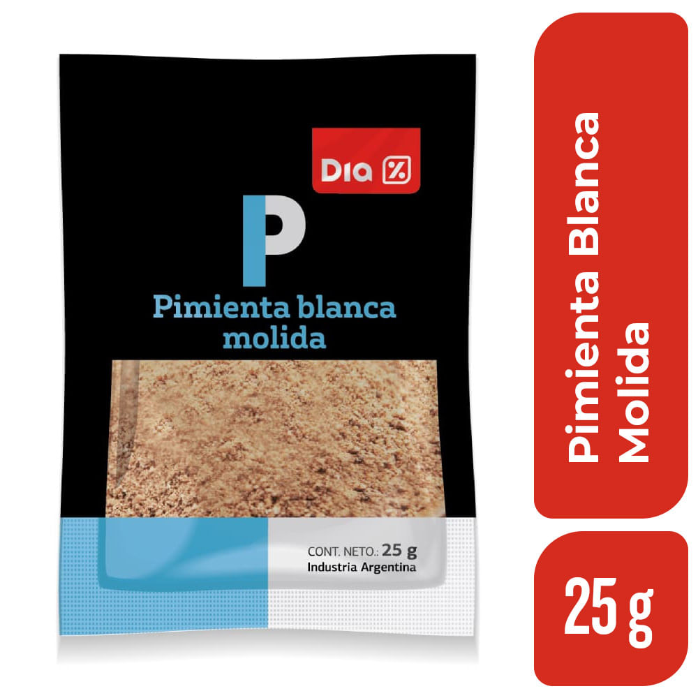Pimienta Blanca Molida Dos Anclas 25 Grs