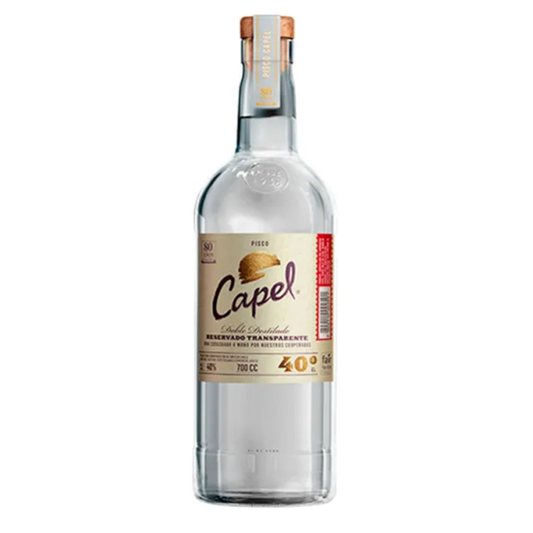 Pisco Reservado Transparente Capel 750 cc