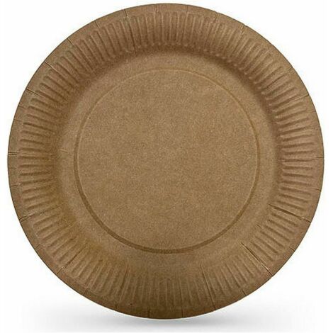 Platos Papel Kraft 18cm GoBio 12 Un