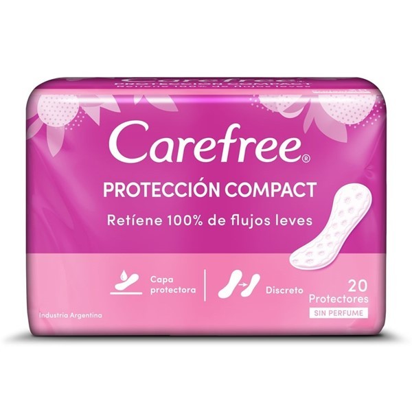 Protector Diario Proteccion Compact Carefree 20 Un