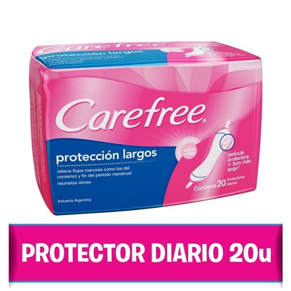 Protector Diario Proteccion Largos Carefree 20 Un