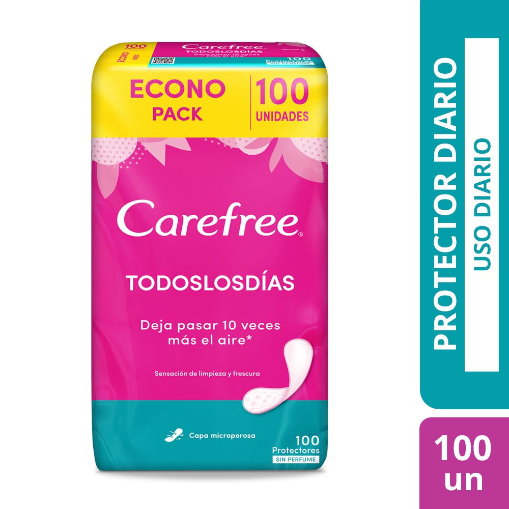 Protector Diario TLD 100%Respirable 3xT Carefree 100 Un