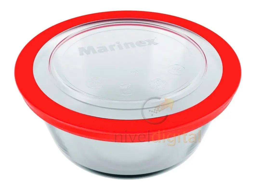 Recipiente Redondo Vidrio 1.2L Marinex 1 Un