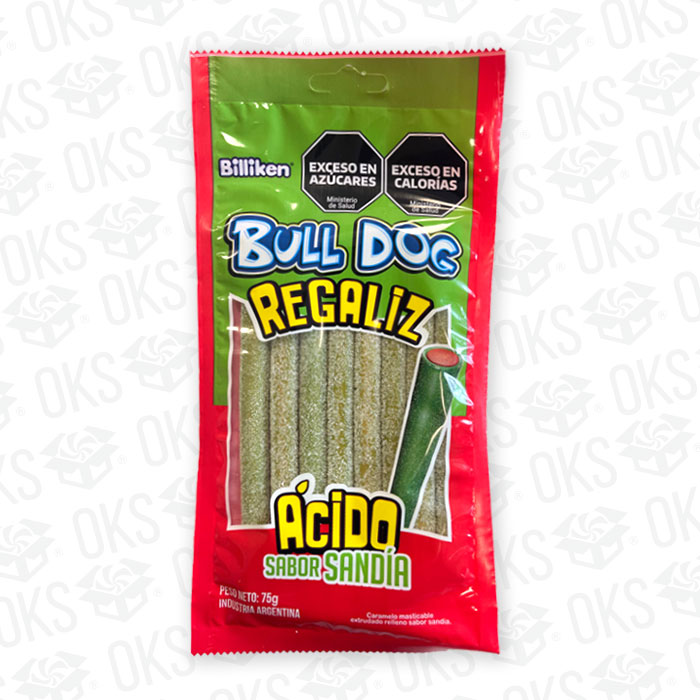Regaliz Acido Sandia Bull Dog 75 Grs