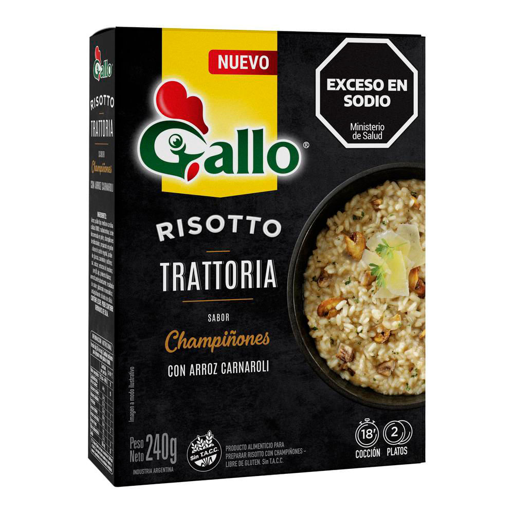 Risotto Trattoria Parmesano y Azafran Gallo 240 Grs