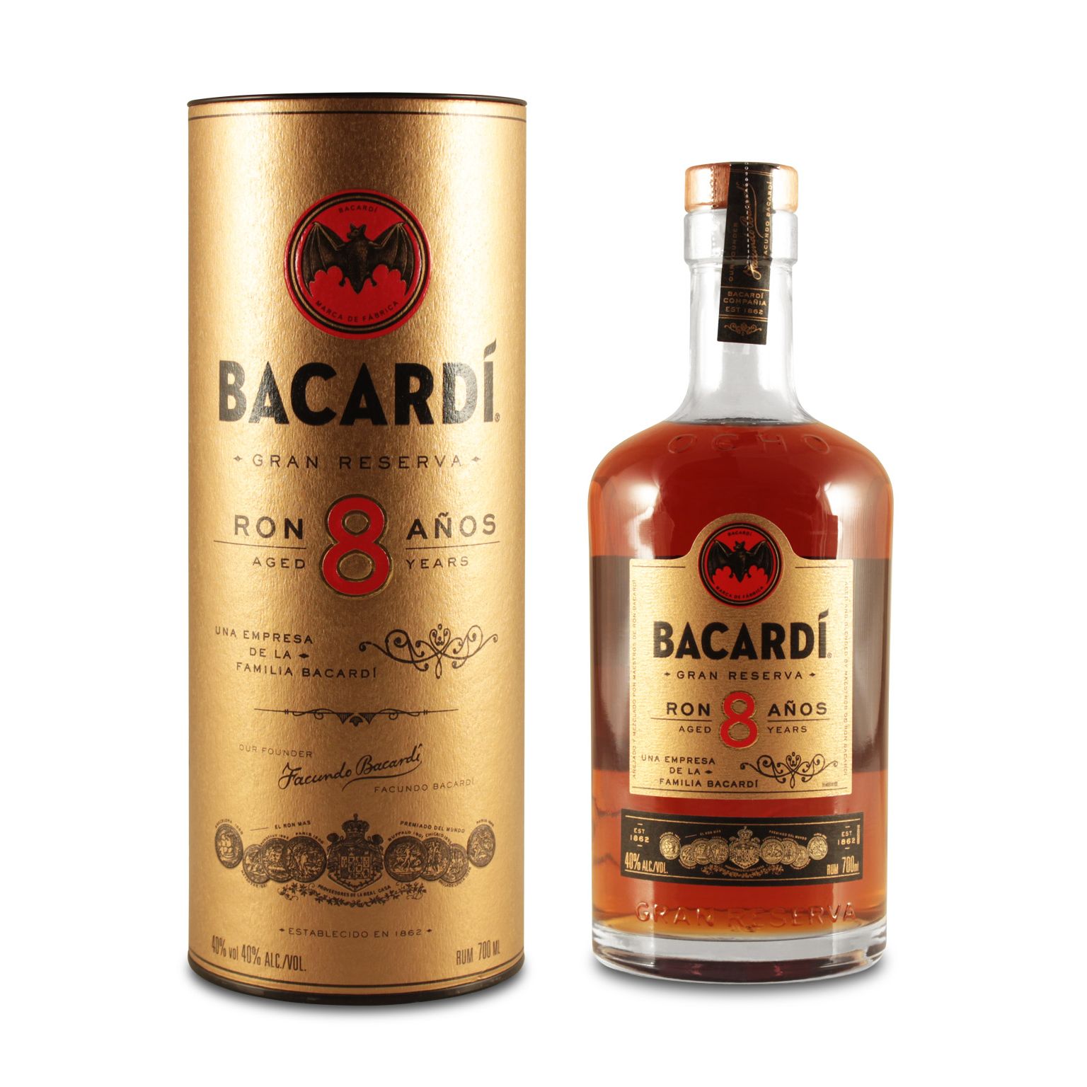 Ron 8 Años Bacardi 750 ml