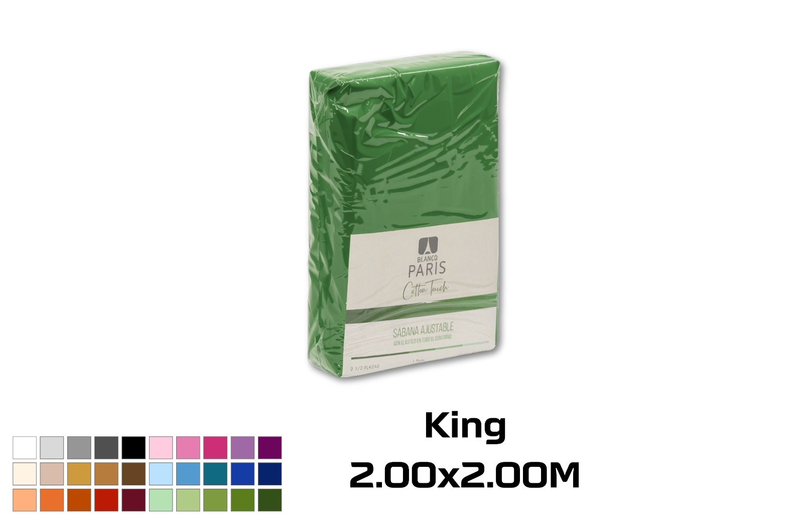 SABANA AJUSTABLE ALGODON KING BLANCO PARIS