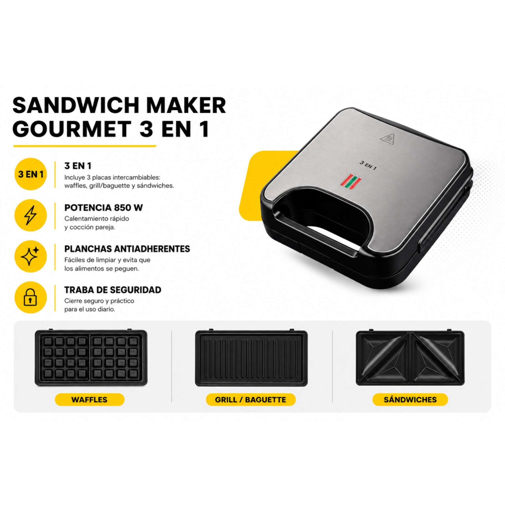 SANDWICHERA 3 EN 1 - SUONO