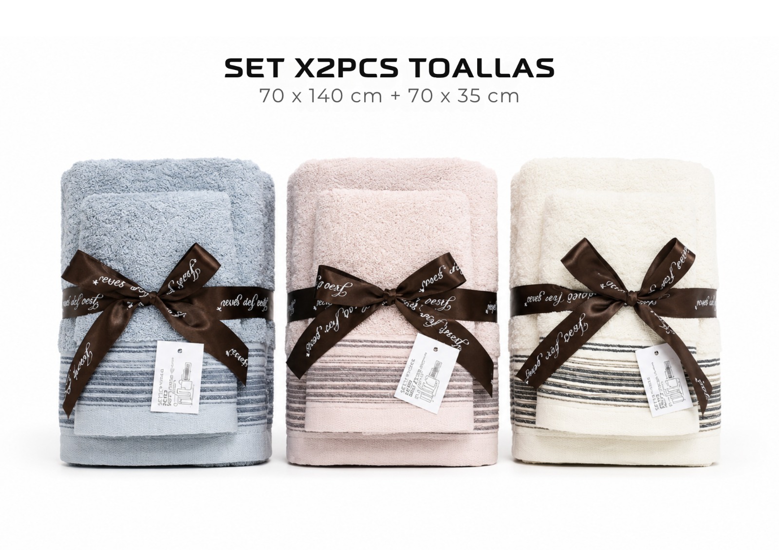 SET X2PCS TOALLAS - CON LINEA
