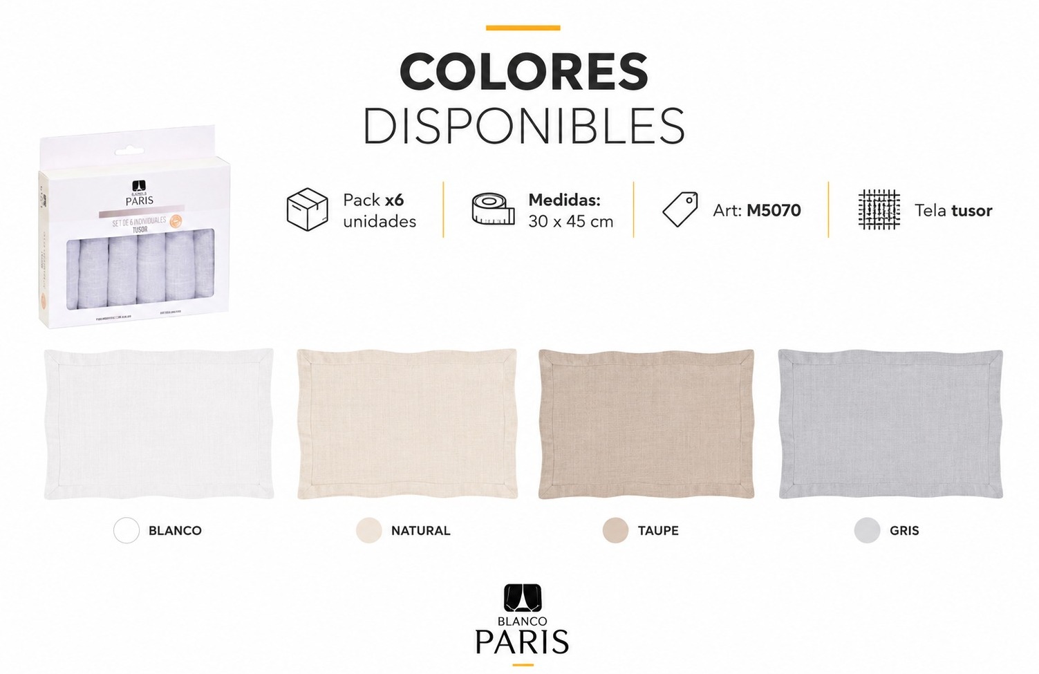 SET X6PCS INDIVIDUALES - TUSOR