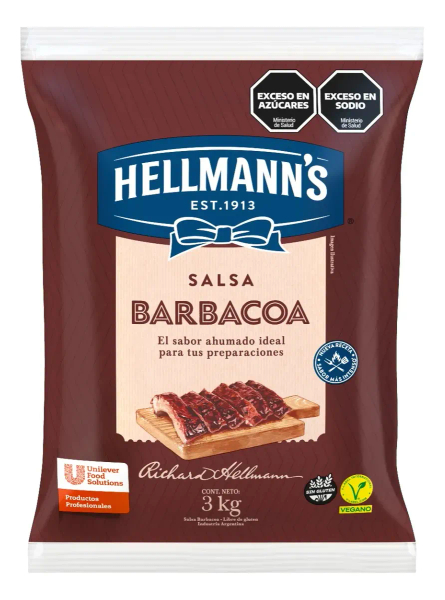 Salsa Barbacoa Bolsa Hellmann's 3 Kgr