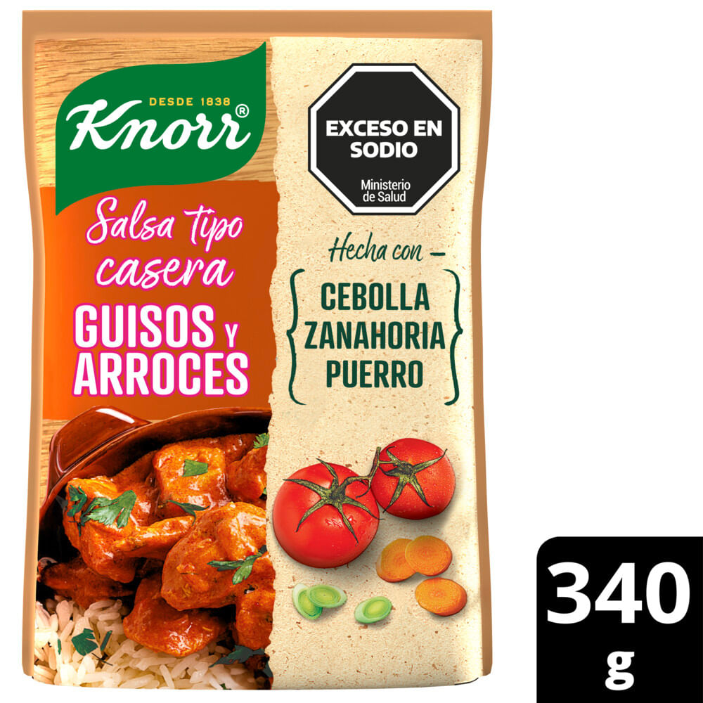 Salsa Lista Guisos y Arroces DP Nvo.Oct Knorr 340 Grs