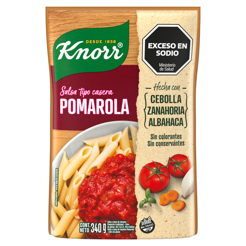 Salsa Pomarola DP Nvo.Oct Knorr 340 Grs